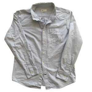 GAP Womens Standard Fit Oxford Shirt Light Blue Long Sleeve academia modern XS